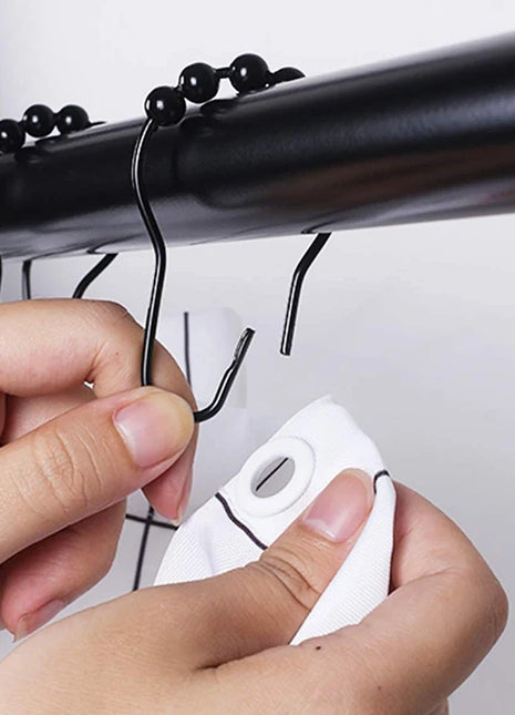 Crochets à Billes en Laiton pour Rideaux de Douche (12pcs)