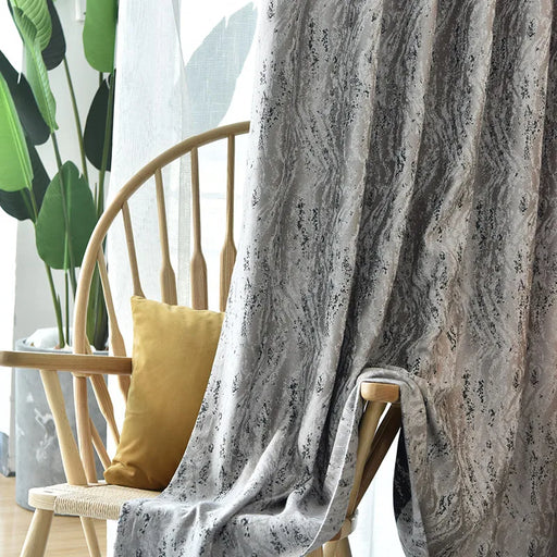 Rideau Argenté et Noir Moderne