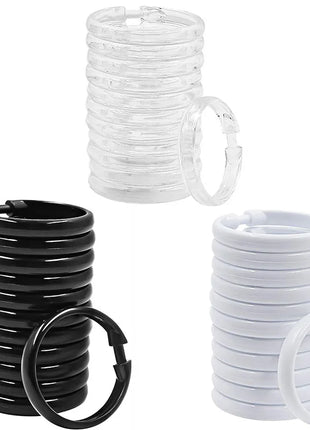 Anneaux en Plastique pour Rideaux de Douche – Lot de 12