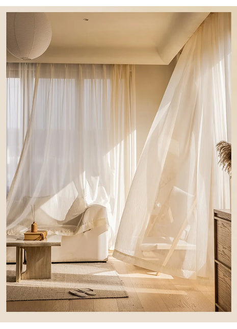 Voilage Beige Romantique