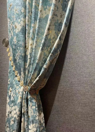 Rideau Bleu et Blanc Romantique