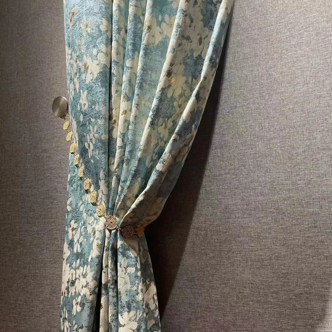 Rideau Bleu et Blanc Romantique