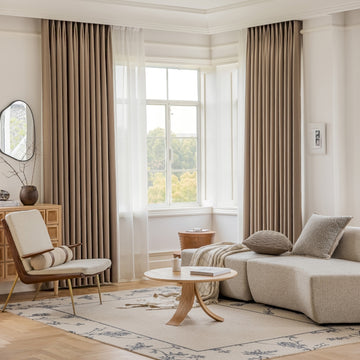 Paire De Rideaux Brodés En Chenille De Luxe - Style Européen