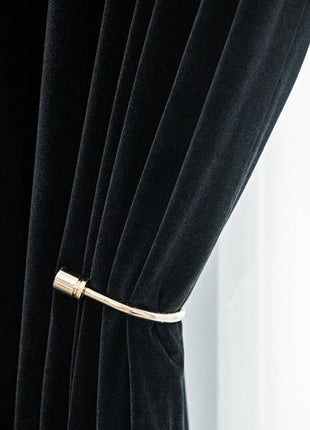 Rideau Occultant Velours Noir Chambre