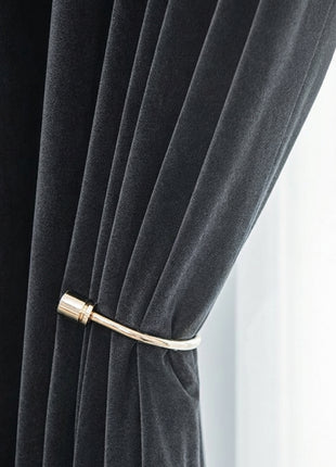 Rideau Occultant Velours Gris Anthracite Salon