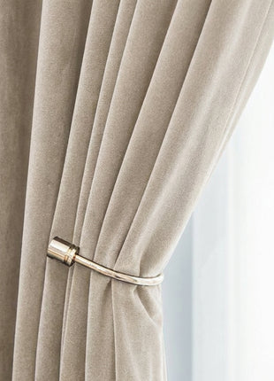 Rideau Occultant Velours Beige Sable Chambre