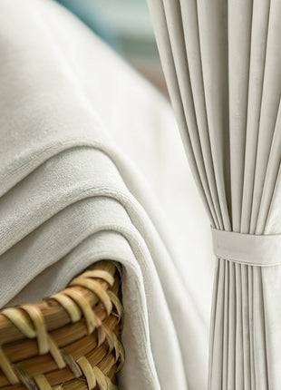 Rideau Occultant Velours Blanc Cassé Salon