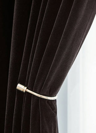 Rideau Occultant Velours Gris Taupe Bureau