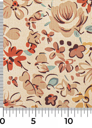 a ruler with a flower pattern on it