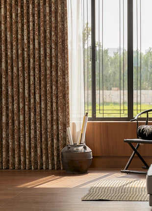 a living room filled with furniture and a large window