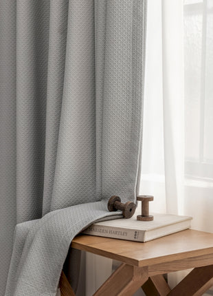 a wooden table with a book on top of it