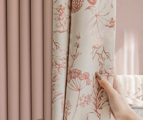 Rideau Rose Poudré Vintage