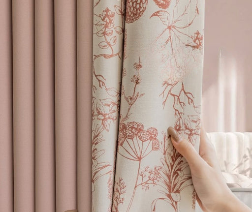 Rideau Rose Poudré Vintage