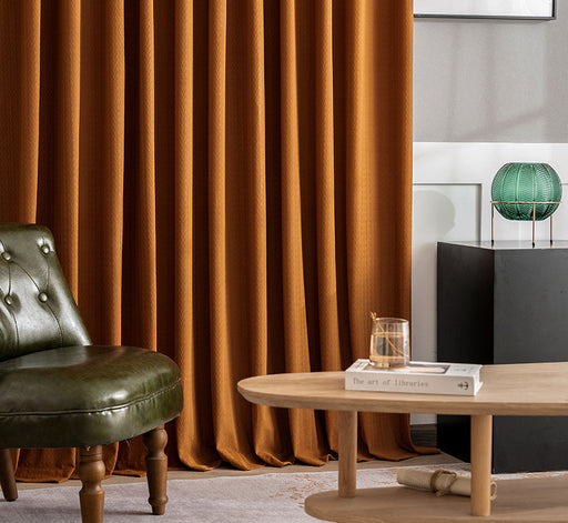 Rideau Orange Salon Moderne