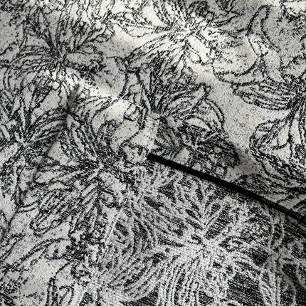 a black and white floral print fabric