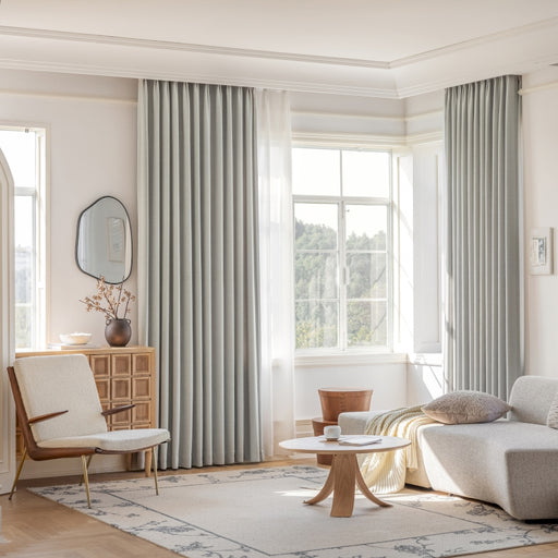 a living room filled with furniture and a large window
