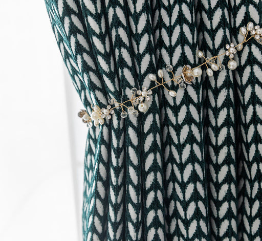 Rideau Moderne Vert Motifs