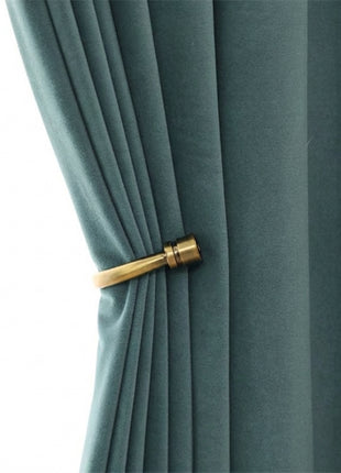 Rideau Occultant Velours Vert Eucalyptus Salon