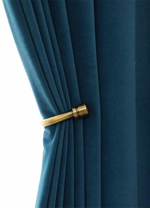 Rideau Occultant Velours Bleu Sarcelle Bureau