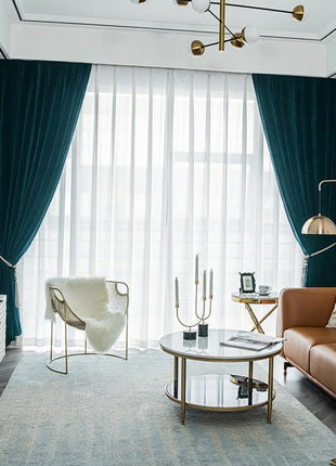 Rideau Occultant Velours Bleu Profond Chambre