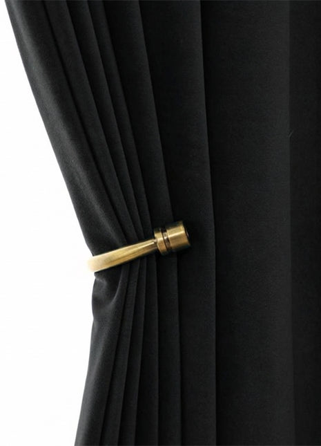 Rideau Occultant Velours Noir Salon