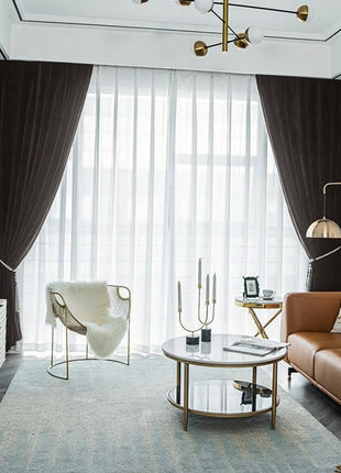 Rideau Occultant Velours Gris Anthracite Chambre