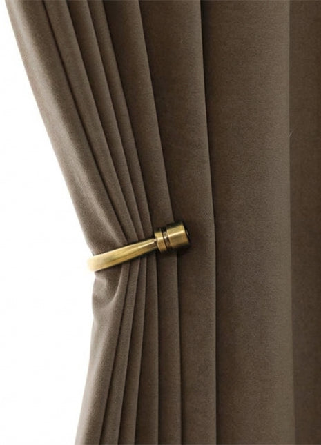 Rideau Occultant Velours Taupe Bureau