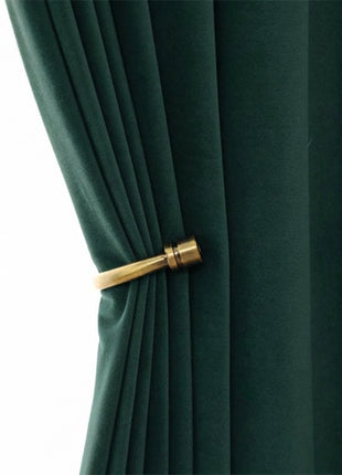 Rideau Occultant Velours Vert Sapin Bureau