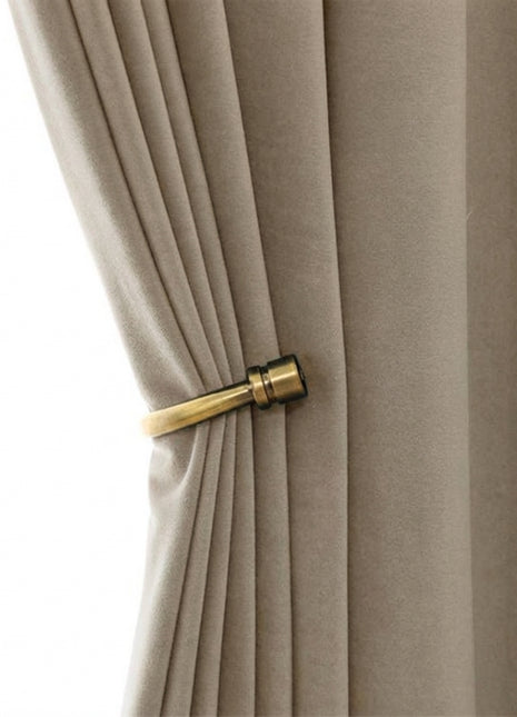 Rideau Occultant Velours Beige Sable Chambre