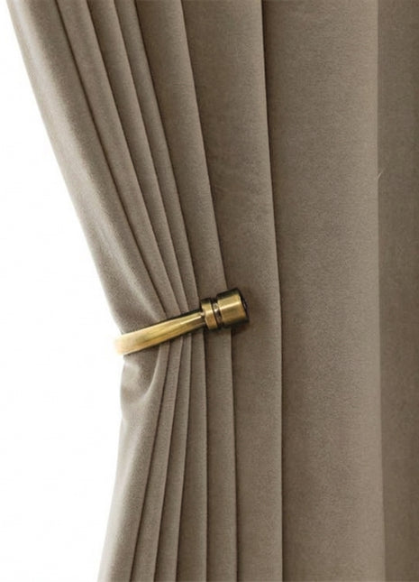 Rideau Occultant Velours Beige Naturel Salon