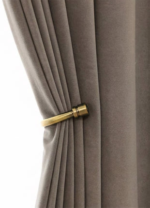 Rideau Occultant Velours Taupe Chambre