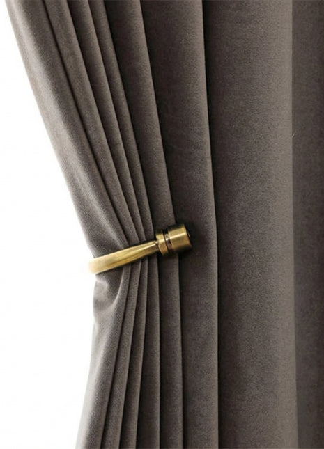 Rideau Occultant Velours Marron Glacé Bureau