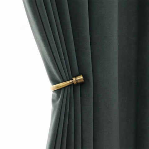 Rideau Occultant Velours Vert Forêt Chambre