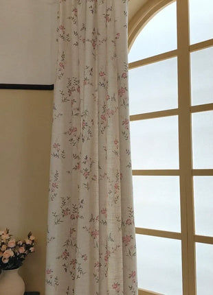 Rideau Motifs Fleurs Vintage
