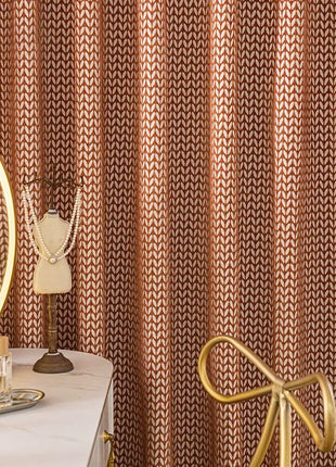 Rideau Moderne Rouge Motifs