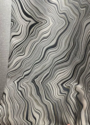 Rideau Noir Blanc Vagues