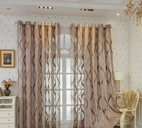 Voilage Blanc Motifs Moderne