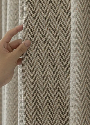 Rideau Ton Beige Chevrons