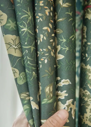 Rideau Motifs Feuilles Colorés