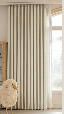 Rideau occultant chenille effet fougère