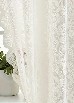 Voilage Blanc Motifs Elegant