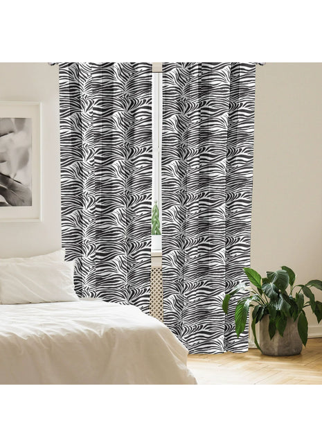 Rideau Gris Motif Zebre