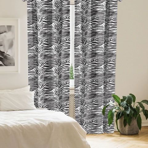 Rideau Gris Motif Zebre