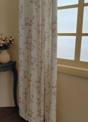 Rideau Motifs Fleurs Vintage