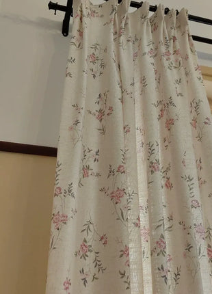 Rideau Motifs Fleurs Vintage