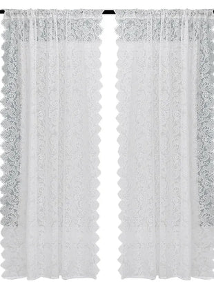 Voilage Blanc Motifs Elegant