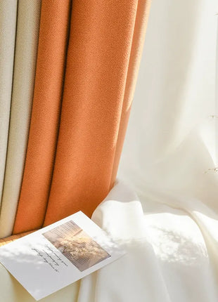 Rideau Orange Salon Moderne