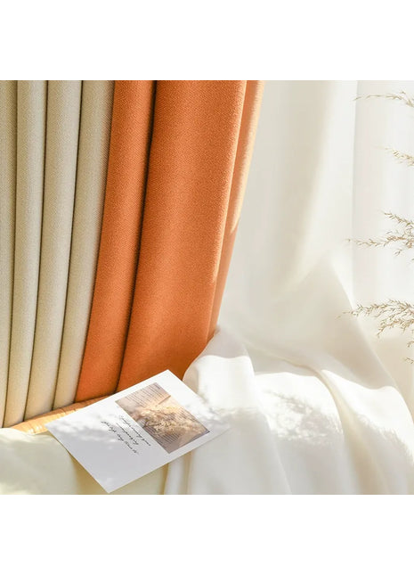 Rideau Orange Salon Moderne