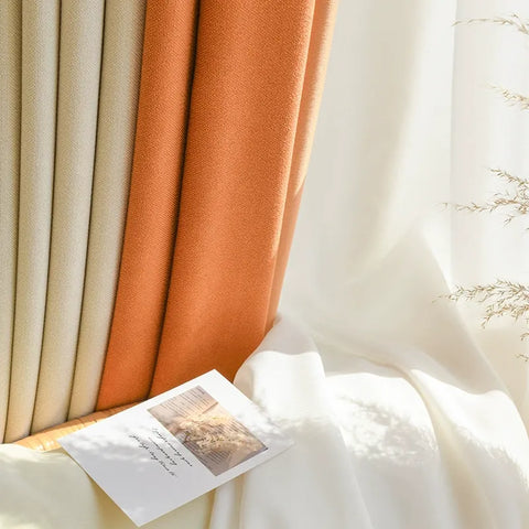 Rideau Orange Salon Moderne