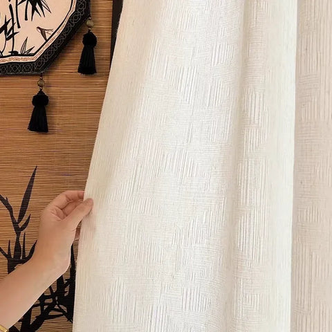 Rideau Blanc Opaque Tendance